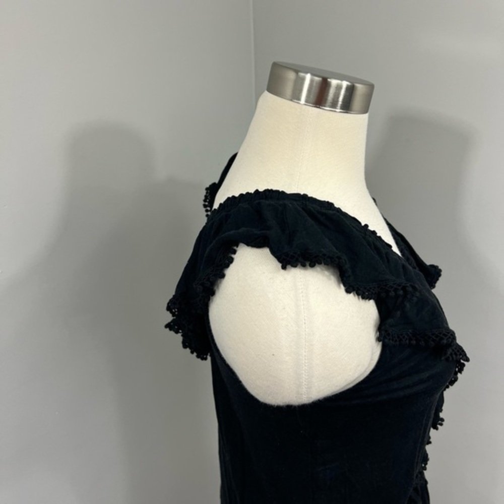 WHBM Black Ruffle Top - Picture 7 of 13